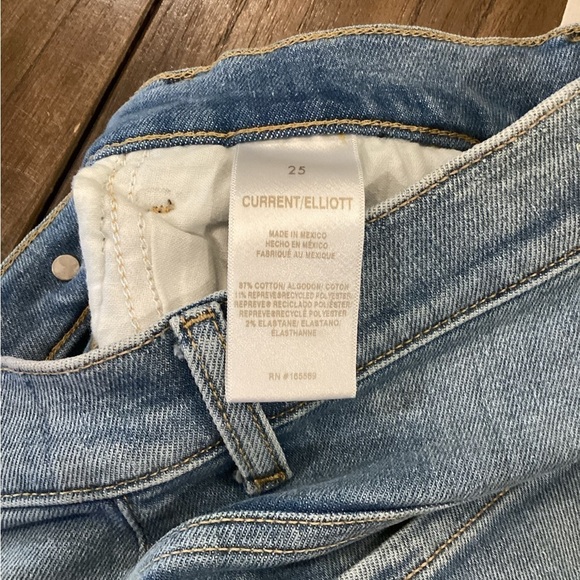 CURRENT ELLIOTT THE FREEWAY HIGH RISE CIGARETTE Straight JEAN nwt size 25 - Picture 10 of 11
